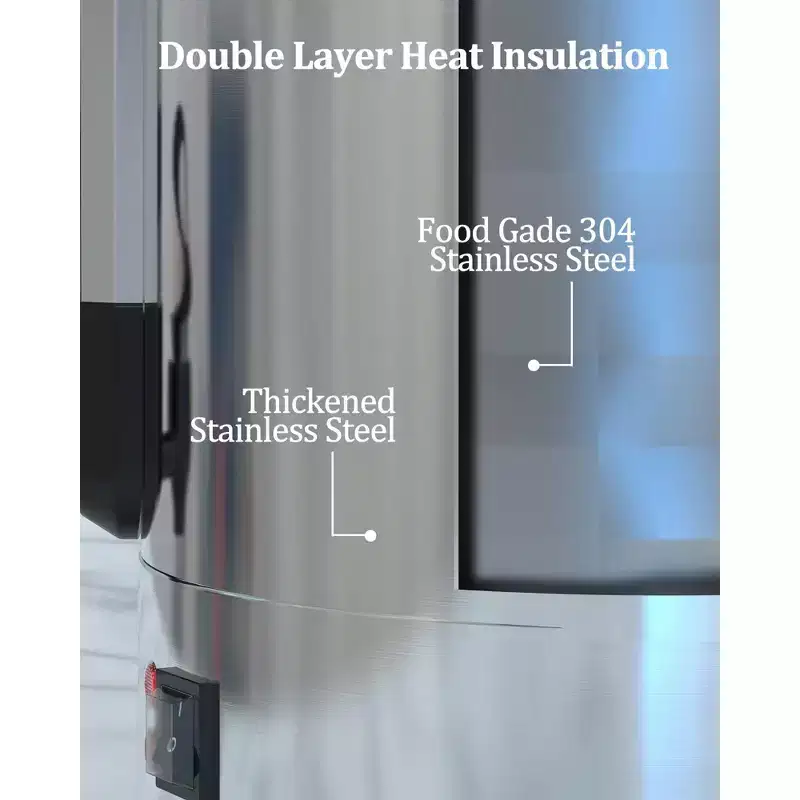 Coffee Urn, Commercial Electric Coffee Urn - Double-Wall Stainless Steel, Fast Brew Hot Beverage Dispenser