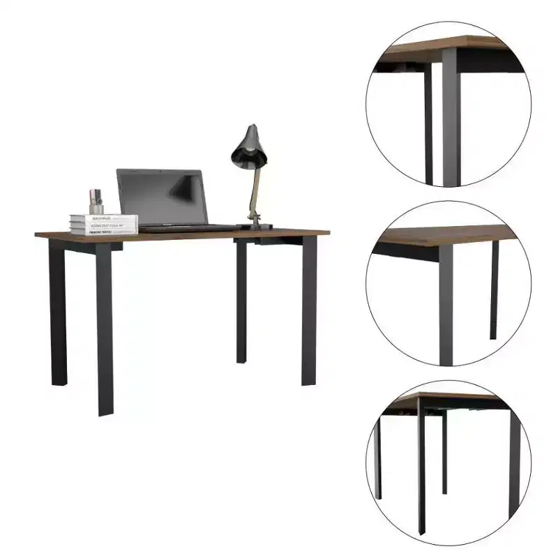 Colombo Computer Desk Brown - Boahaus: Modern Style, Adult Assembly, Scratch-Resistant Surface