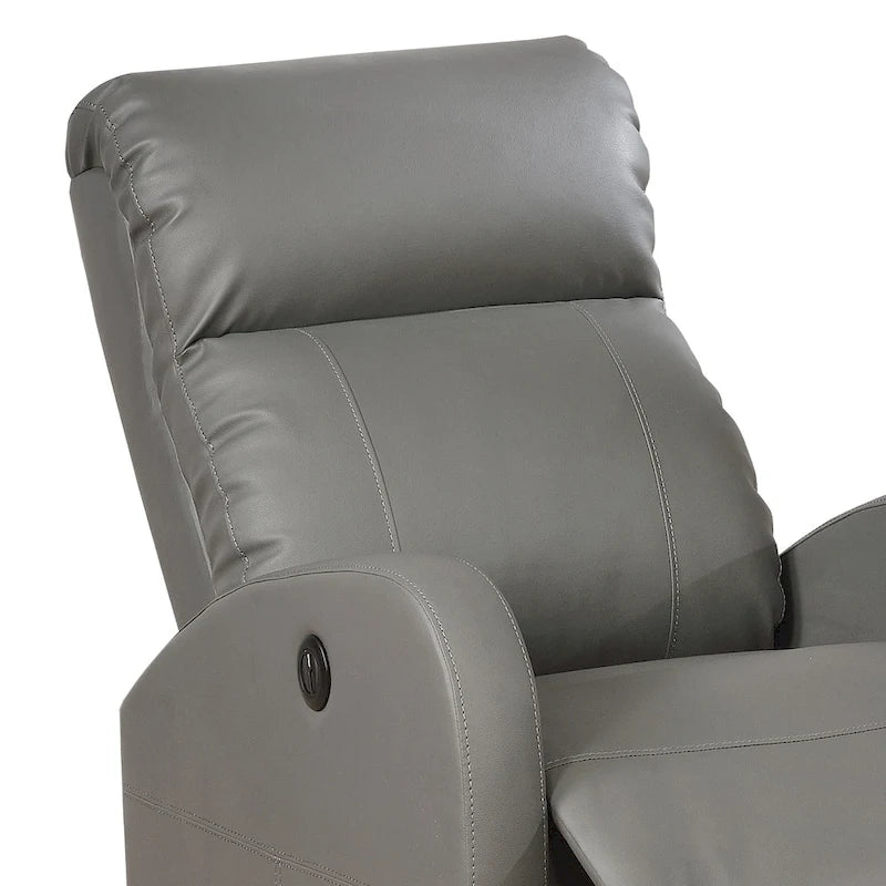 Modern Faux Leather Small Powered Reading Recliner