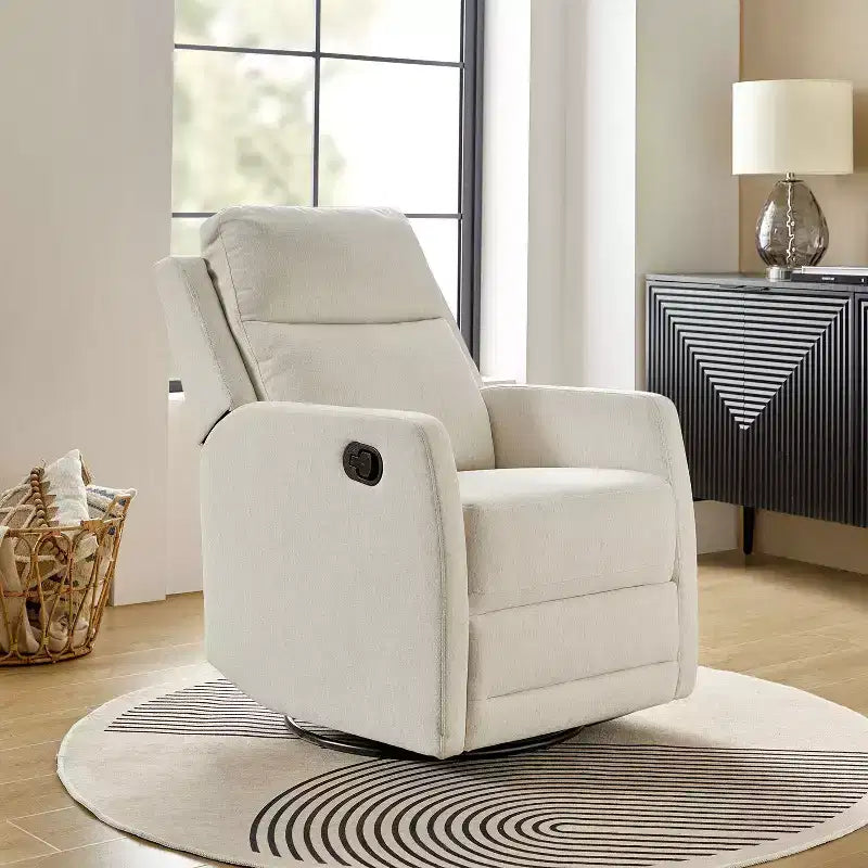 Elena Modern Swivel Polyester ReclinerArtful Living Design