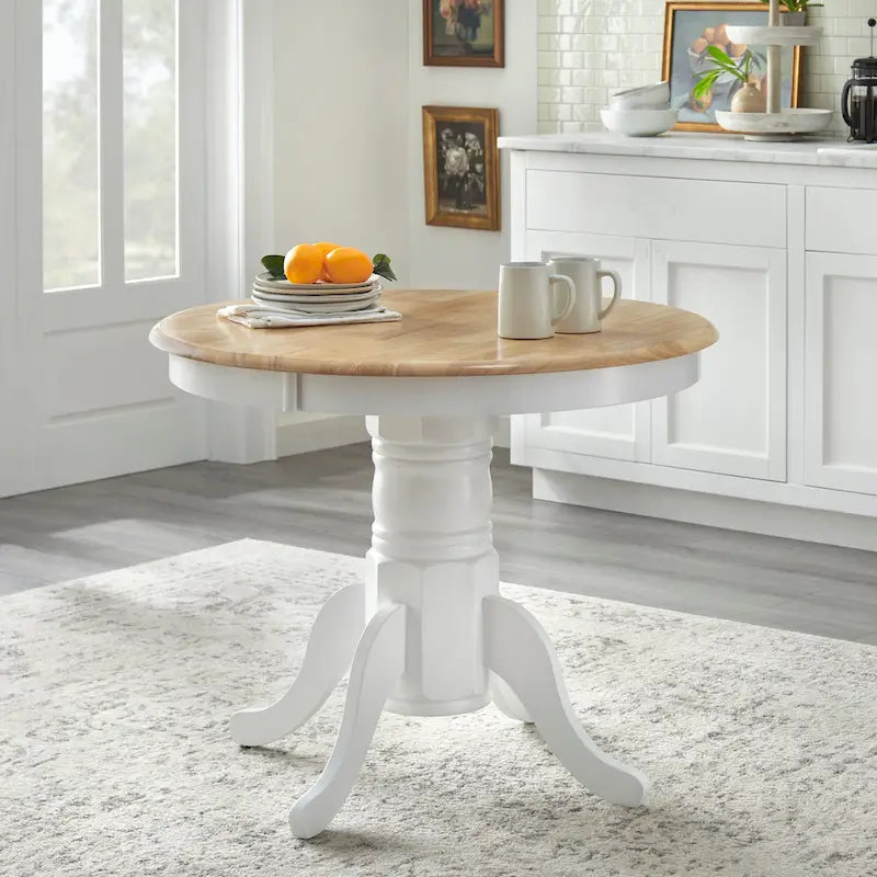 Solid Wood Rectangular Dining Table, Lancaster Style, Natural Finish