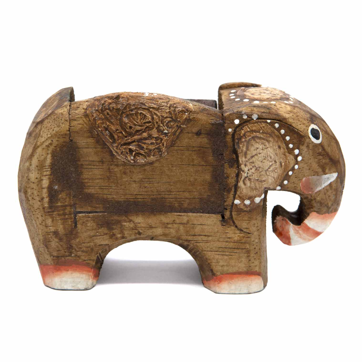 Small Carved Elephant Perpetual Calendar