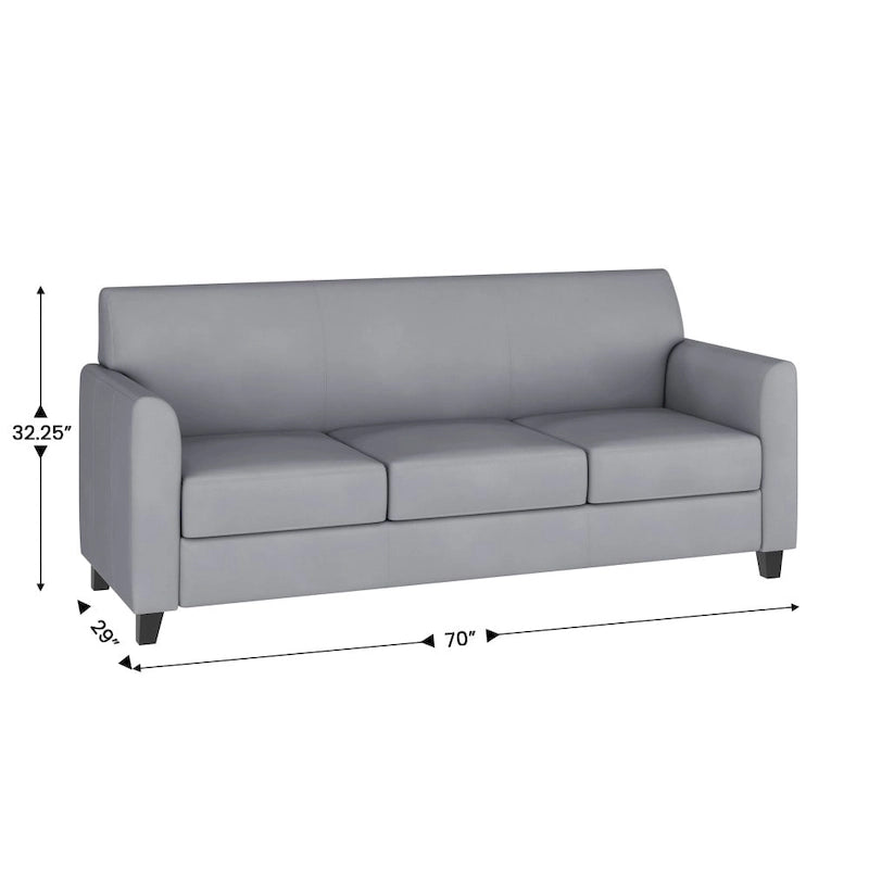 Clean Line Stitched Sofa with Flared Arms - 70W x 29D x 32.25H
