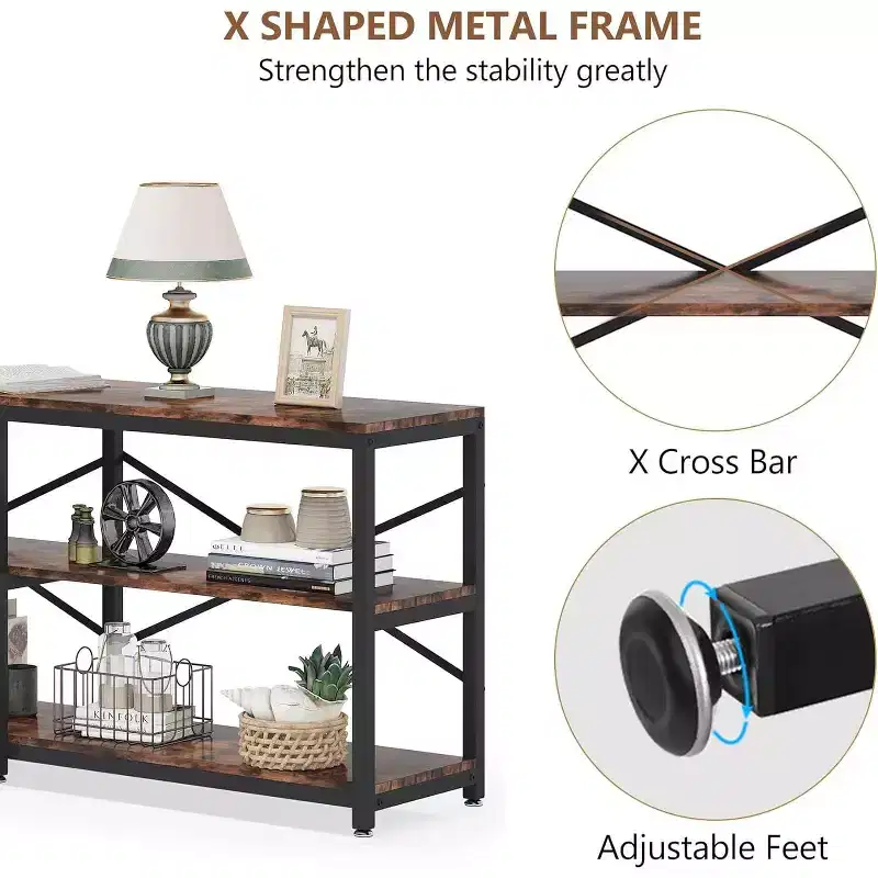 Tribesigns 70.9 Long Console Table, 3-Tier Hallway Entryway Table