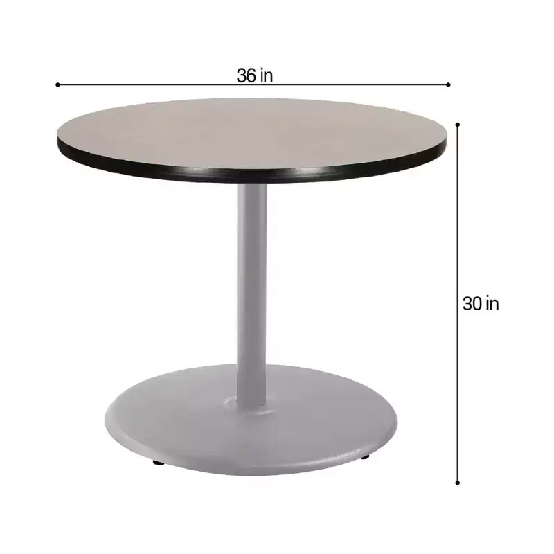 Hampden Furnishings 30" Bennet Collection Round Dining Table Gray/Gray Nebula