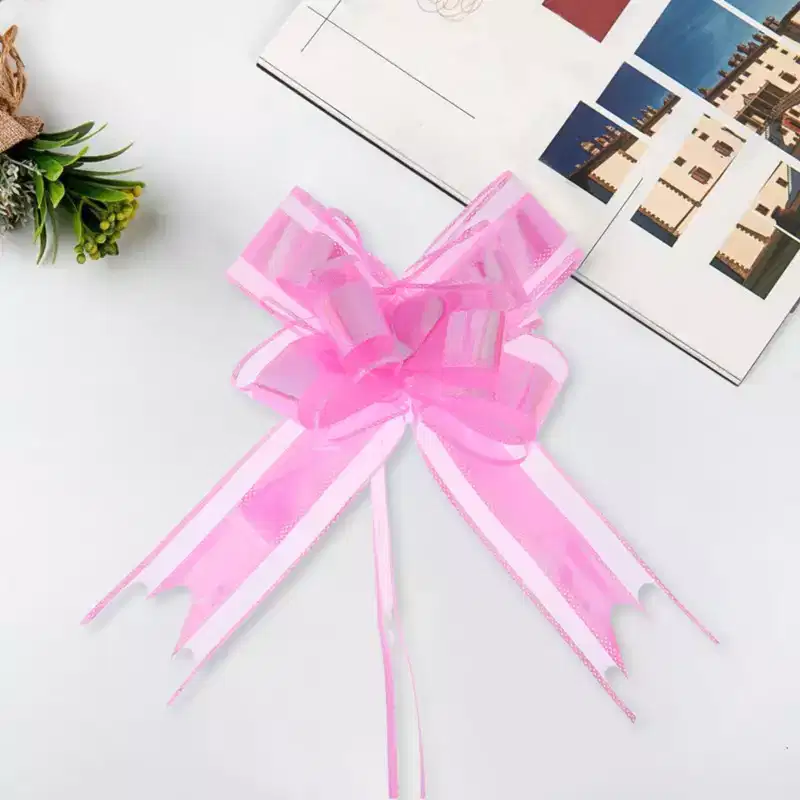 Unique Bargains Voile Pull Ribbon Snow Yarn PP 29.92x1.89 10 Pcs