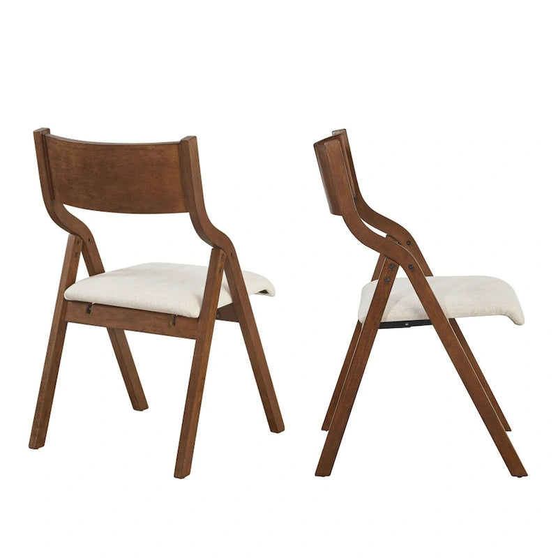 Upholstered Folding Dining Chair, Set of 2