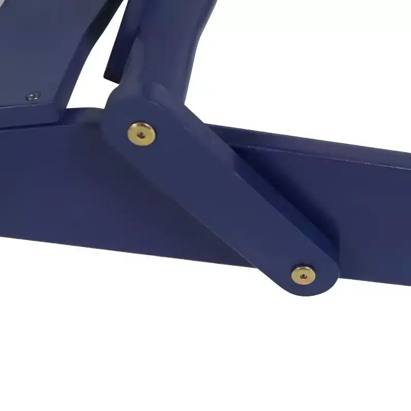 2pk Bellwood Outdoor Acacia Wood Folding Adirondack Chairs Navy: Cup Holders, Weather-Resistant - Christopher Knight Home