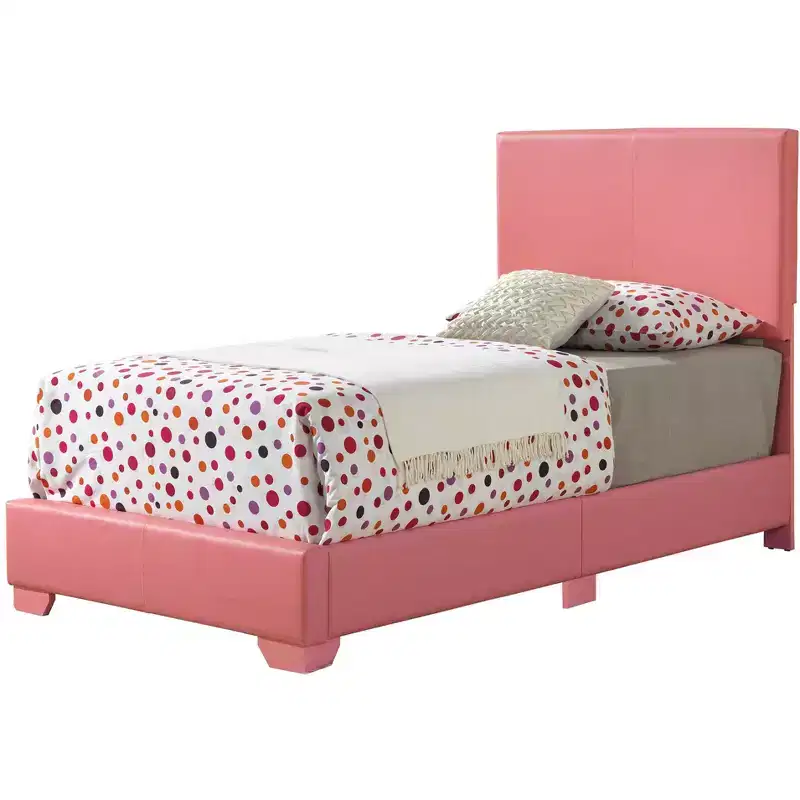 Passion Furniture Aaron Upholstered Twin Panel Bed