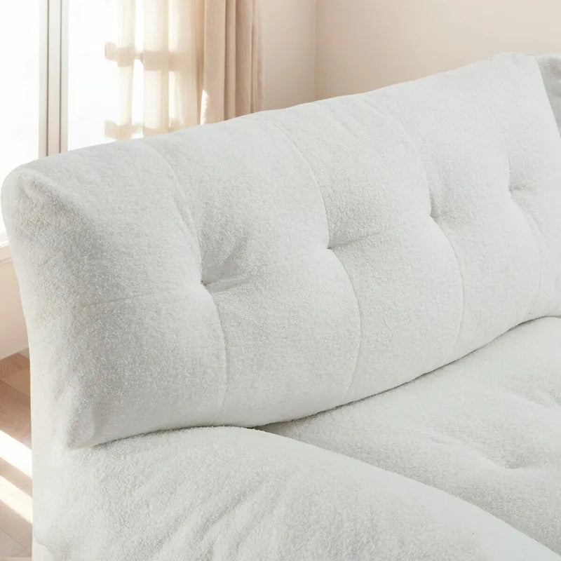 96 Inch Cloud Style Loveseat Sofa Modern Velvet Fabric