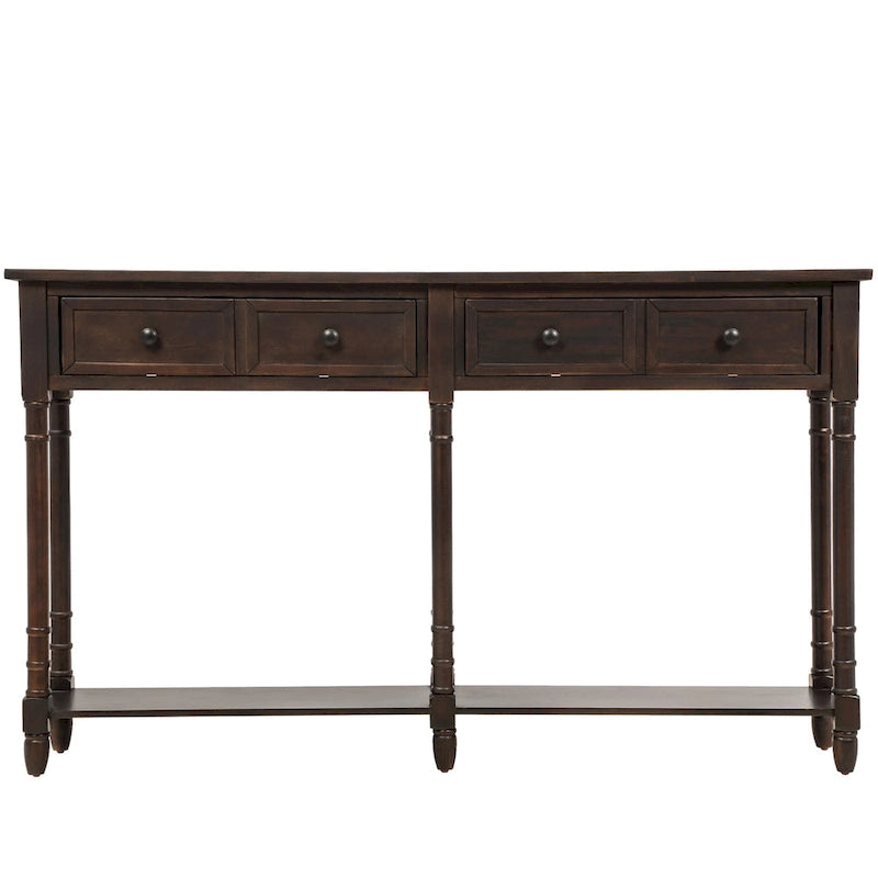 2-Drawer Console Table with Bottom Shelf