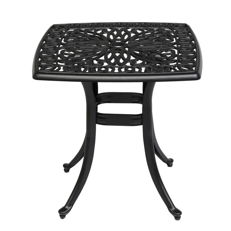 Patio 21  Cast Aluminum Dining Table with Umbrella Hole