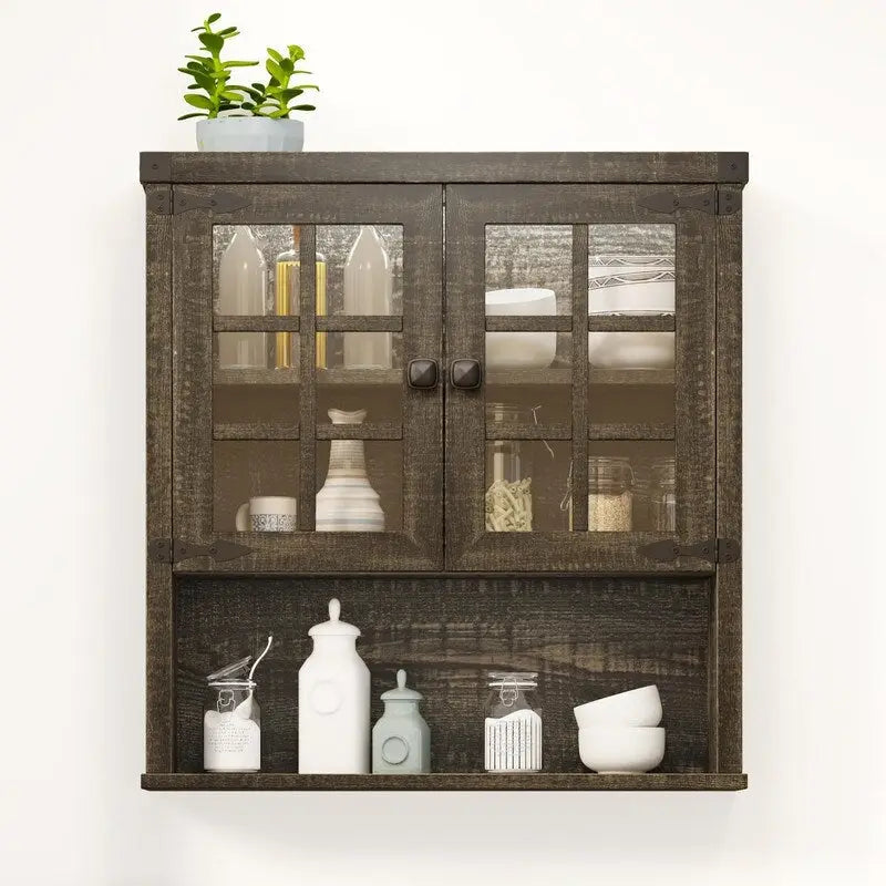 Farmhouse Bathroom Wall Cabinet, Over-Toilet Storage