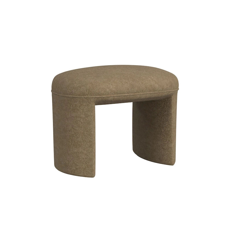 Modern Upholstered Ottoman with Boucle and Velvet Fabric Options