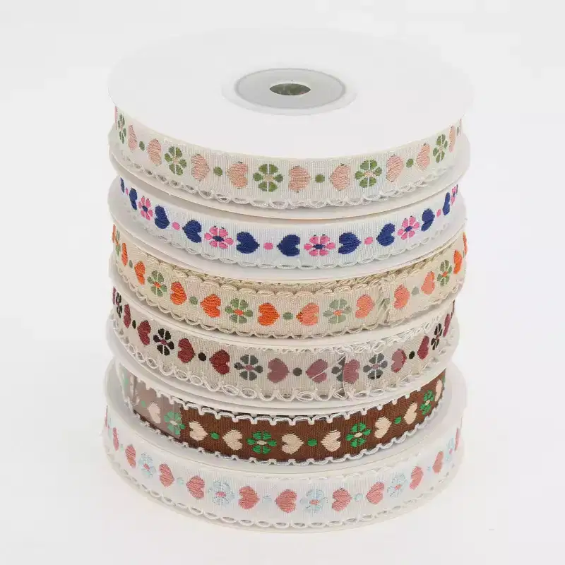 Unique Bargains 0.39x29.53' Heart Flower Gift Ribbon