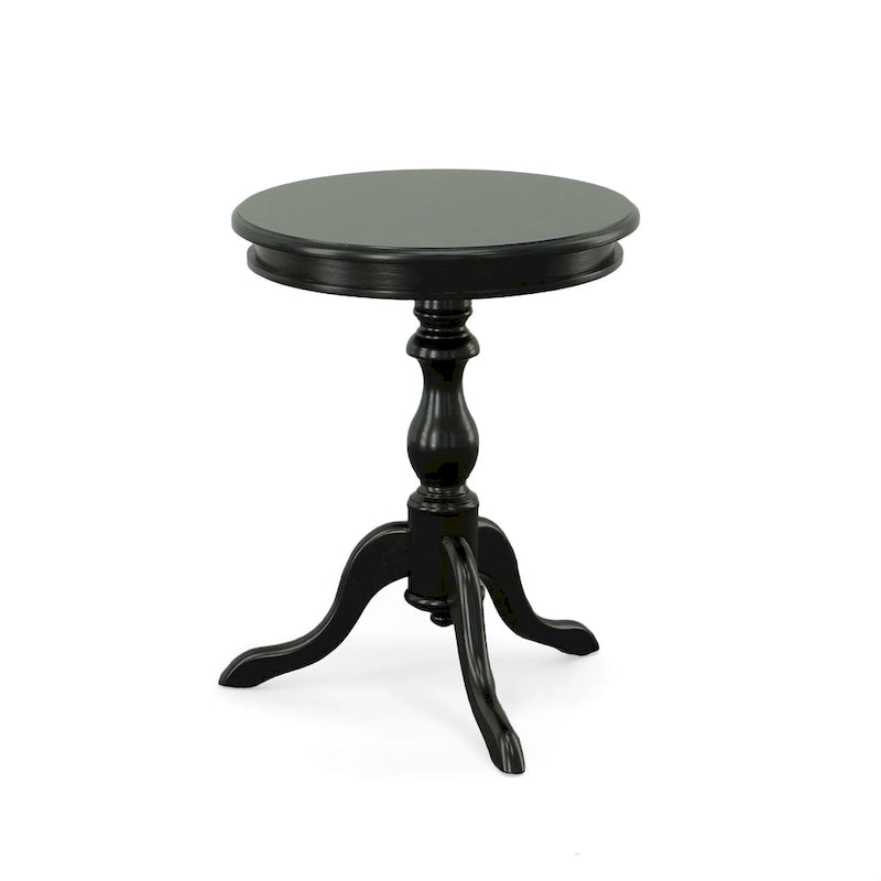 Round Accent Side Table, Copper Finish, Living Room End Table
