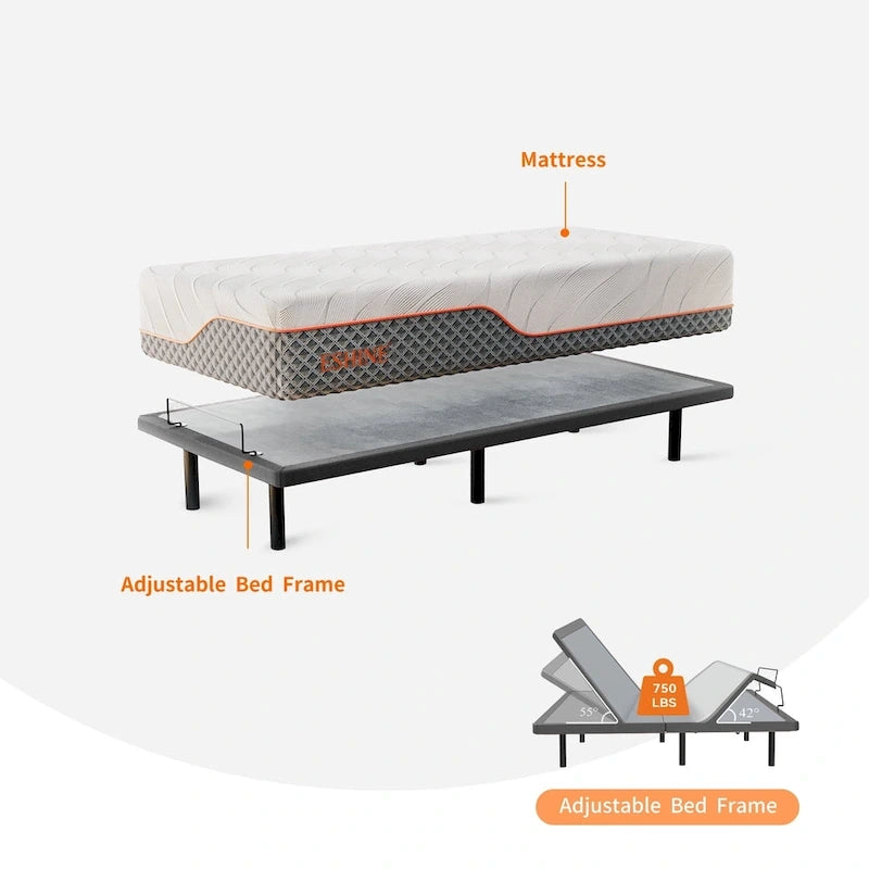 Adjustable Bed Frame with Massage