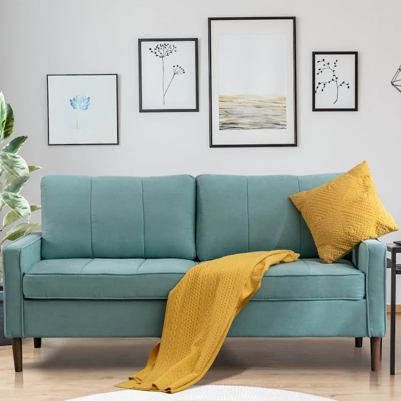 Convertible Sofa Couch with Cushioned Seat and Wooden Legs