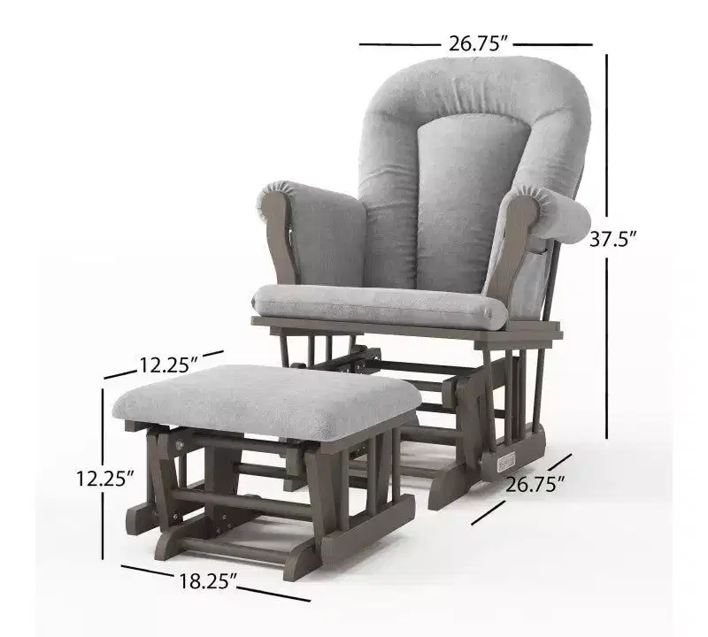 Child Craft Scout 3-Piece Nursery Set with 4-in-1 Convertible Crib, Dresser with Changing Table Topper, and Cozy Glider
