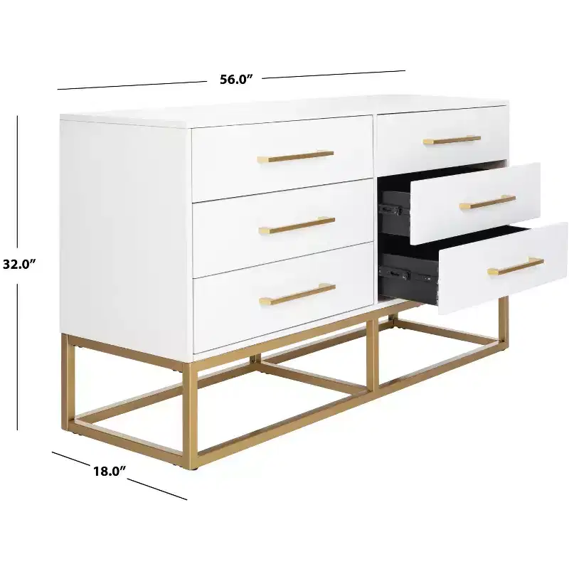 Estelle 6 Drawer Modern Dresser - SFV2105 - Safavieh Couture