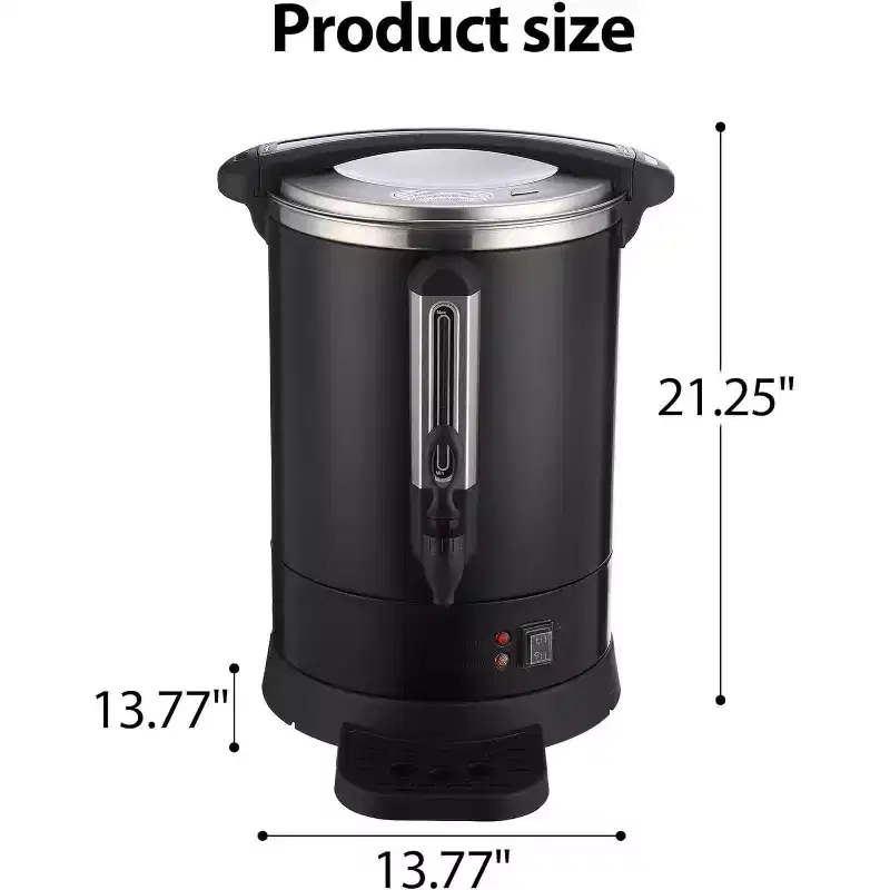 Commercial Coffee Urn | Quick Brewing Food-Grade Stainless Steel Coffee Maker | Ideal for Churches, Meeting Rooms, Lounges