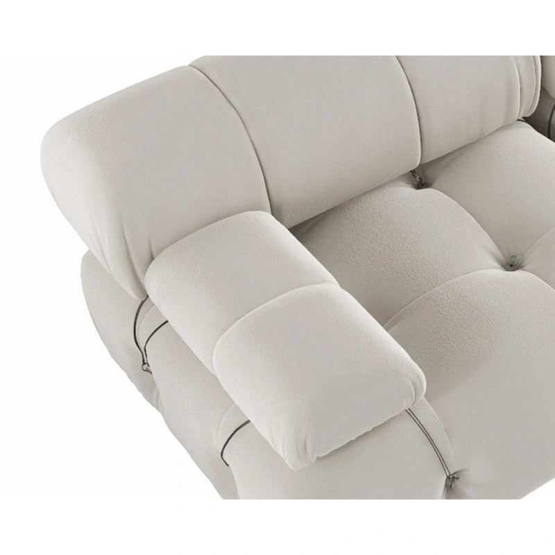 Velvet 3-Seater Sofa with Solid Wood Frame and Pocket Coil Springs