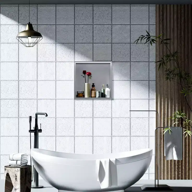 304 Stainless Steel No Tile Shower Niche, Waterproof Recessed Wall Shelf, Brushed Finish, for Bathroom Storage, Multiple Sizes & Compartments