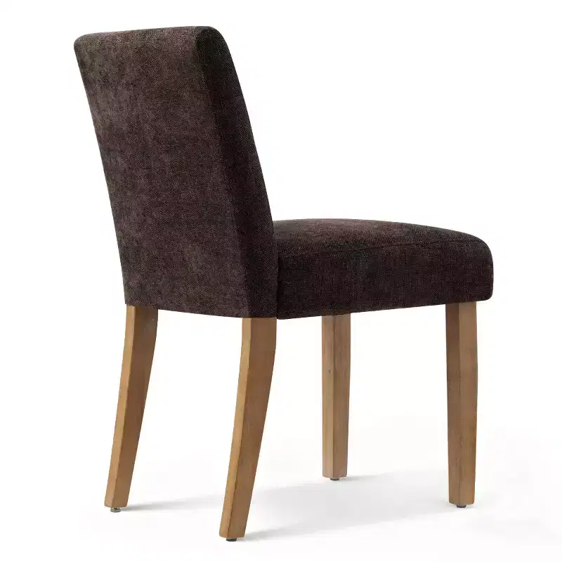 Modern Farmhouse Dining Chairs Set of 4, Upholstered Textured Woven Fabric Parsons Side Chairs with Solid Wood Legs - Panipeachy