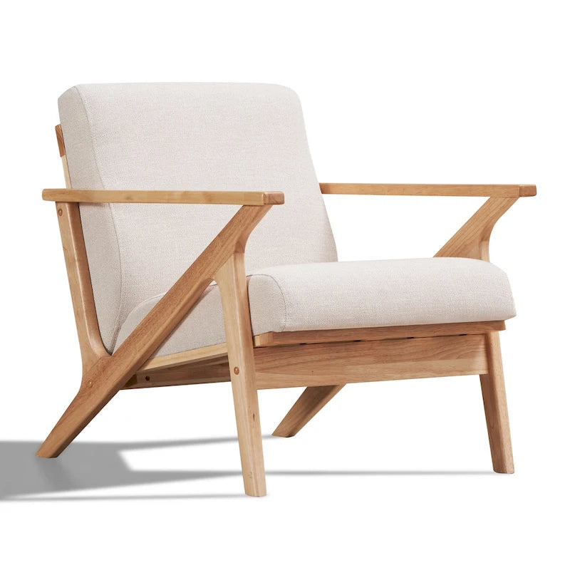 Mid-Century Modern Lounge Chair with Plush Cushioning