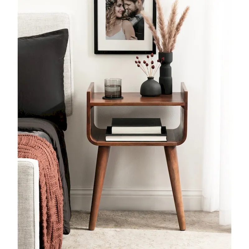 Kate and Laurel Quilby Wood Side Table - 18x14x27