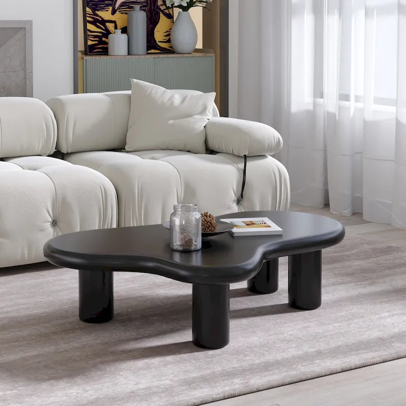 Irregular Cloud-Shape Modern Coffee Table with 4 Legs