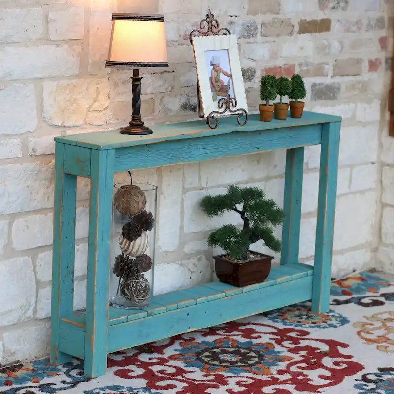 Rustic Reclaimed Wood Entryway Console Table
