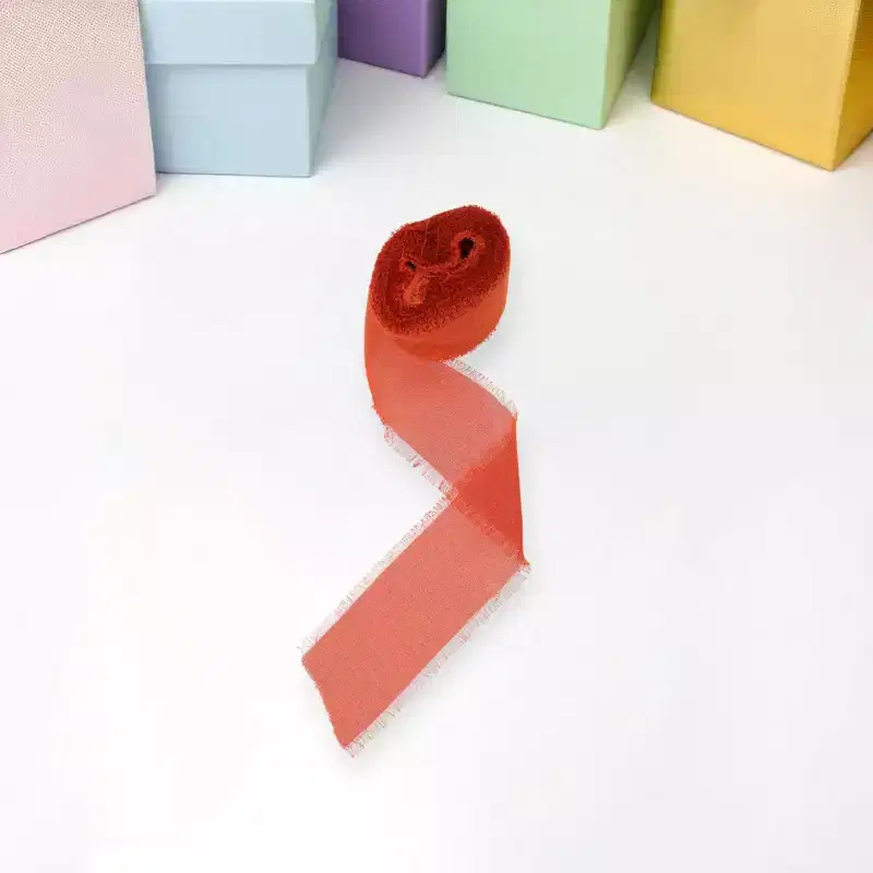Unique Bargains Ribbon Tear-Away Frayed Edge Polyester 157.48x1.57 1 Pc