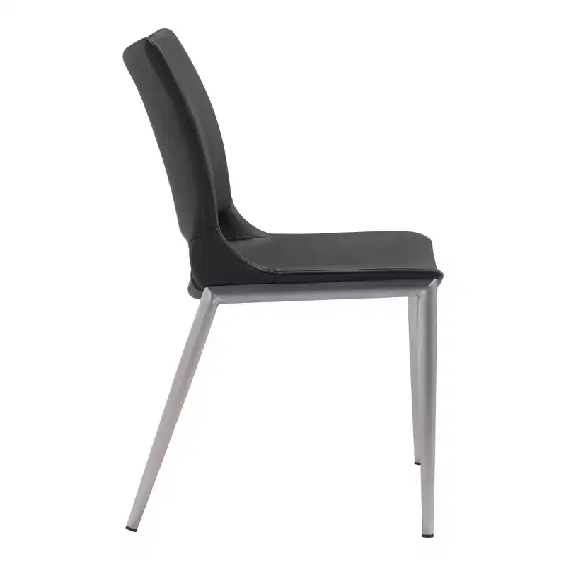 Set of 2 Geary Dining Chairs - ZM Home: Upholstered, Steel Frame