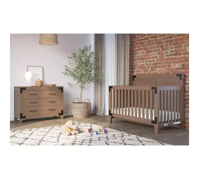 Child Craft Lucas Crib and Dresser Nursery Set, 2-Piece, Includes 4-in-1 Convertible Crib and 3-Drawer Dresser