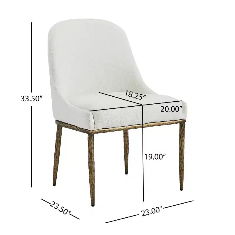 Linnea Industrial 5 Piece Upholstered Dining Chairs with Round Pedestal Dining Table