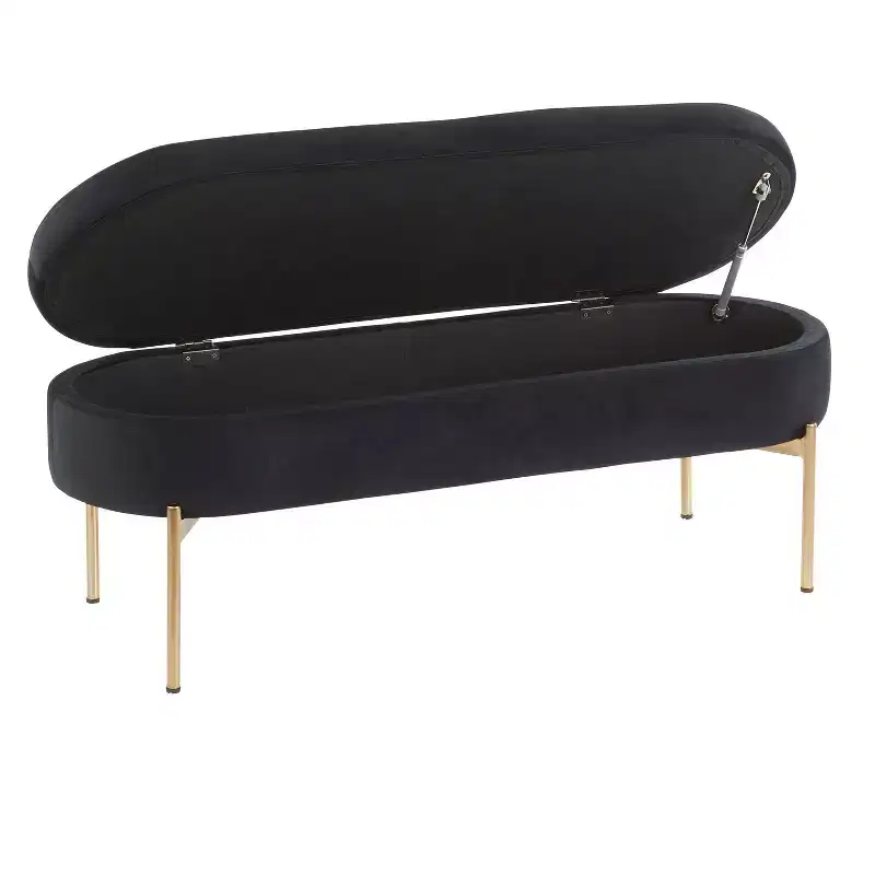 48 Chloe Contemporary Upholstered Storage Bench - LumiSource