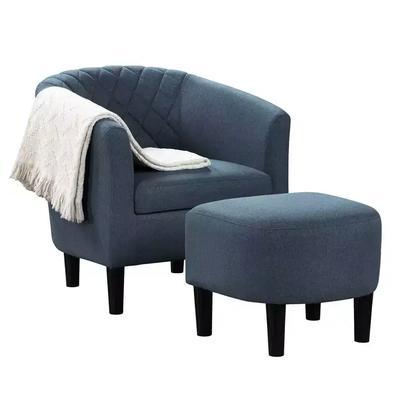 Breighton Home Take a Seat Roosevelt Accent Chair with Ottoman