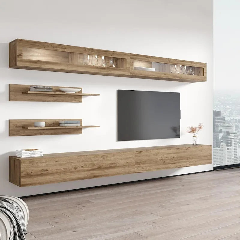 Wall-mounted Floating Modern Entertainment Center
