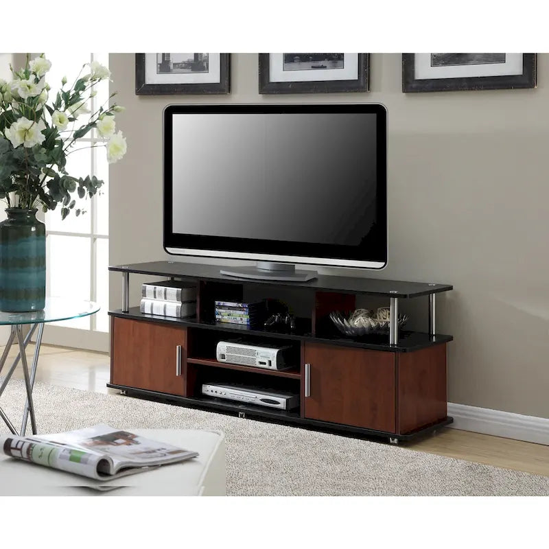 65-Inch TV Stand with Storage Cabinets and Shelves