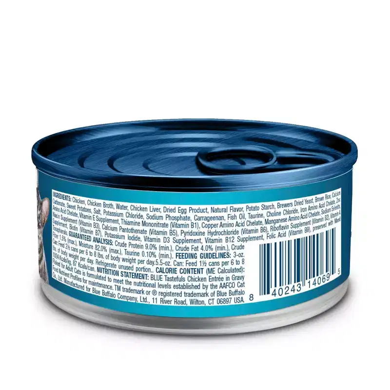 Blue Buffalo Tastefuls Adult Cat Chicken Entree in Gravy Flaked Wet Cat Food - 5.5oz