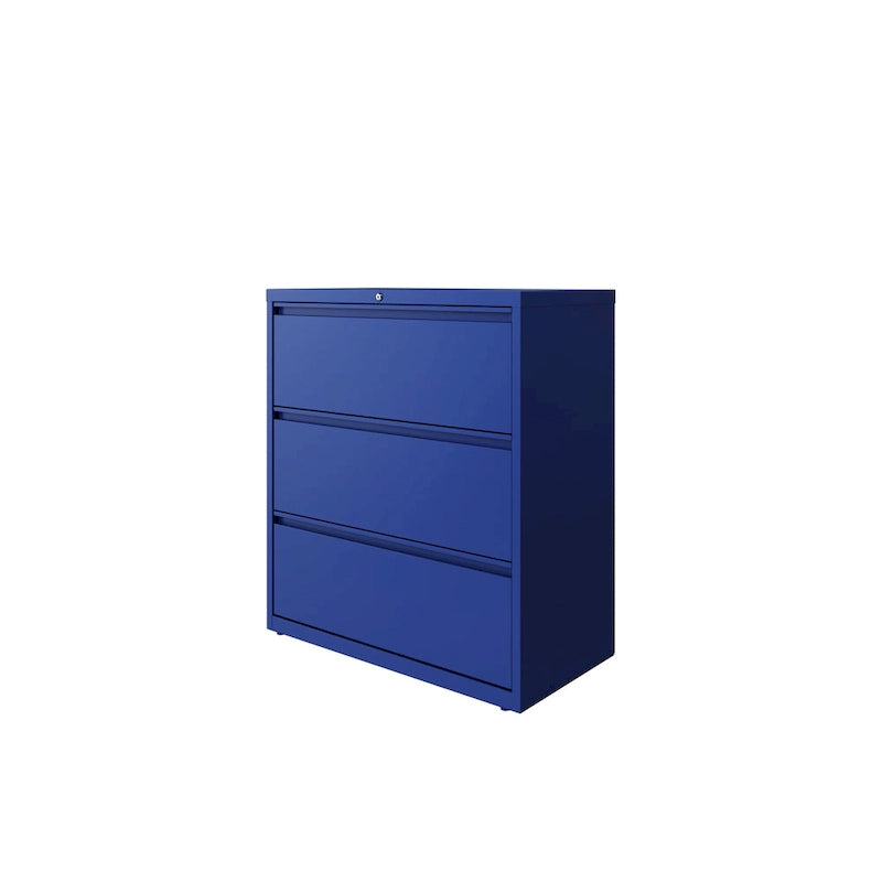 36-inch wide three-drawer chest of drawers, classic blue