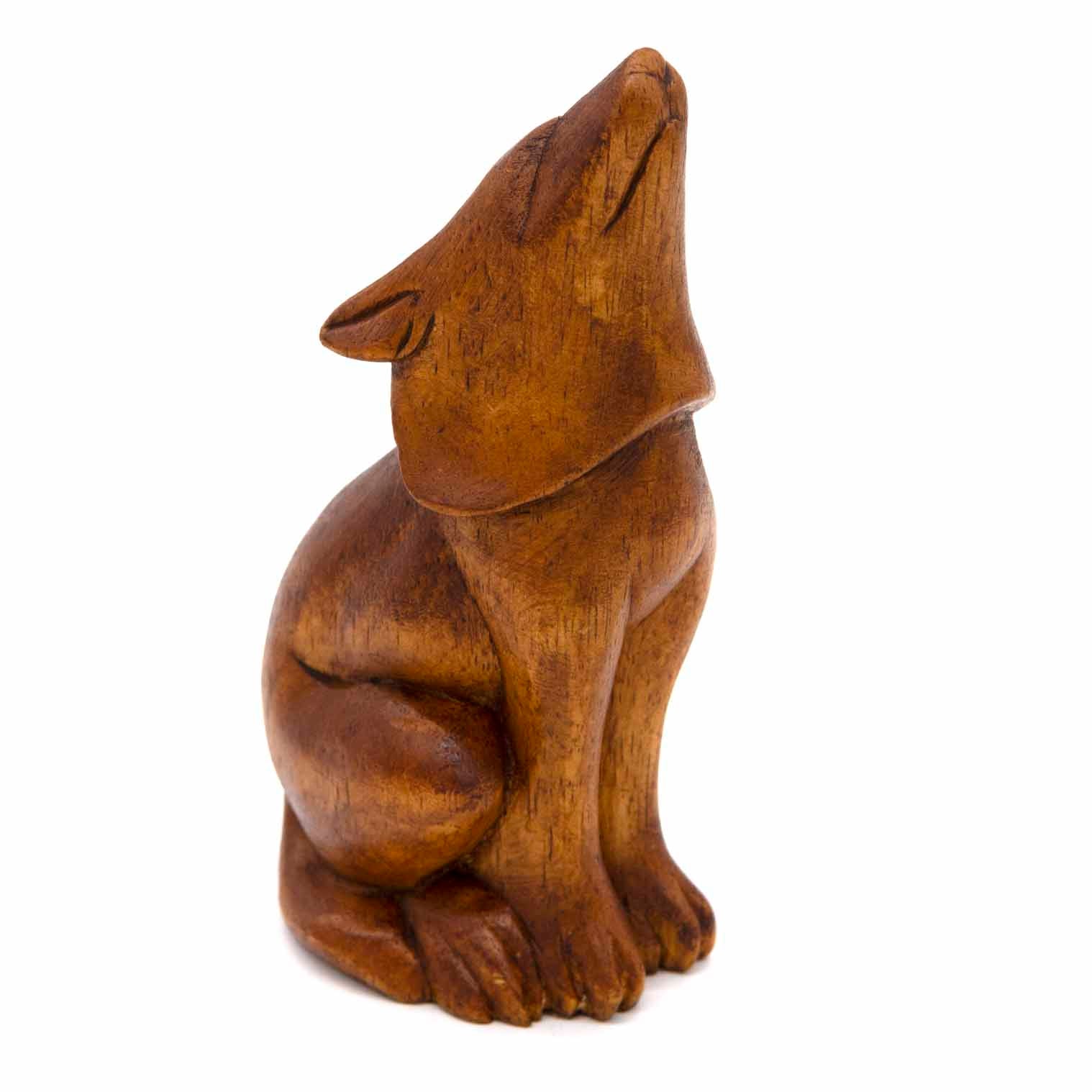 Howling Wolf Carving, Medium