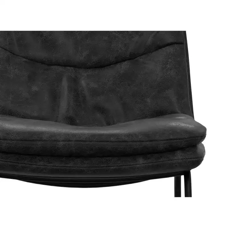 Thalia Mid Century Modern Bar Stool (Set of 2) in Vegan Faux Leather