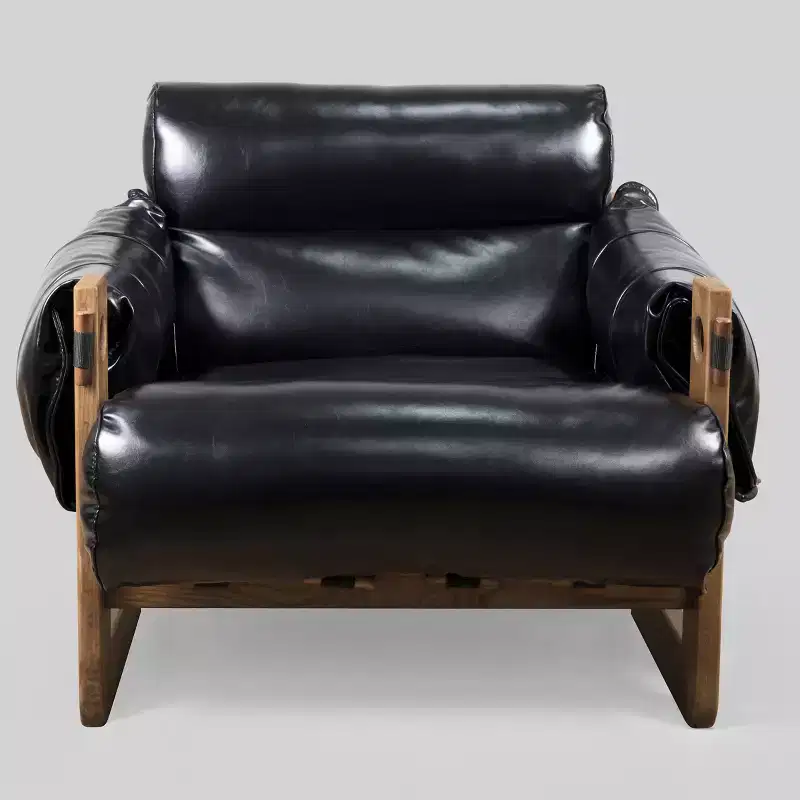 Art Leon Faux Leather Leisure Lounge Chair