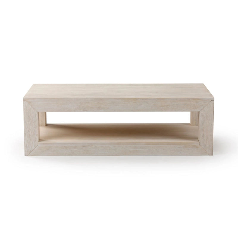 Modern Rectangular Coffee Table with Shelf