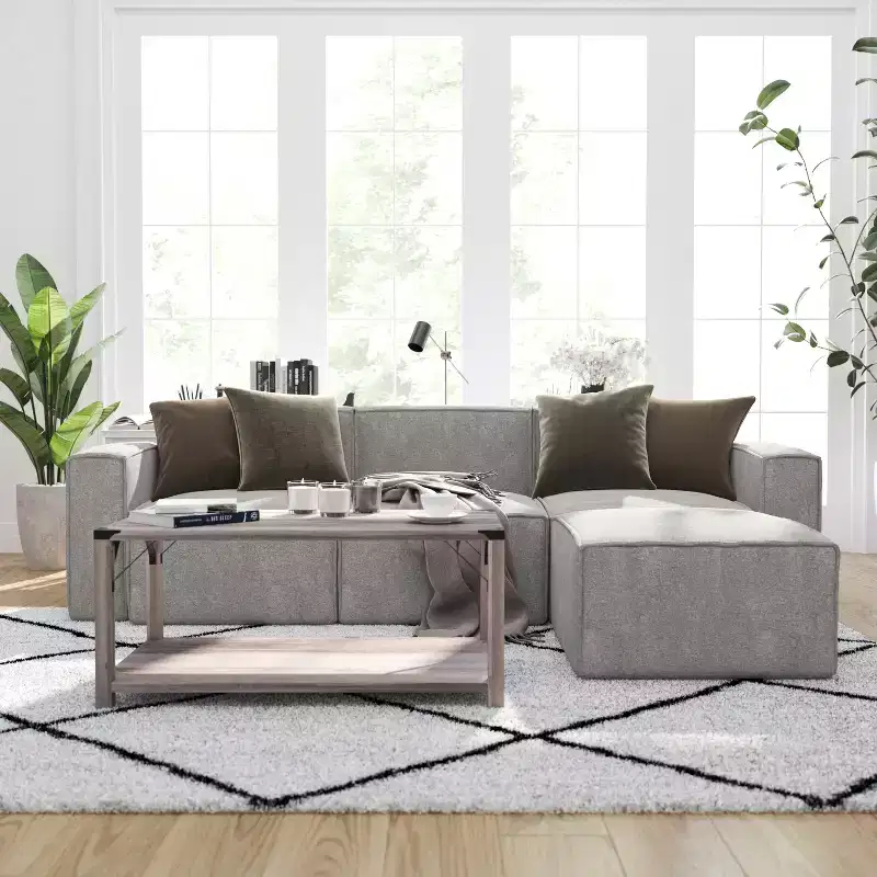 Merrick Lane Modular Right Side Chair with Arm Rest
