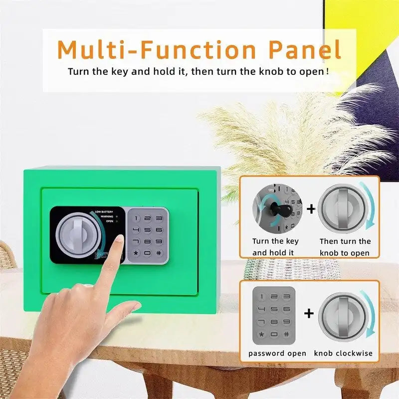 Small Electronic Digital Keypad Safe Box for Home Office Cabinet