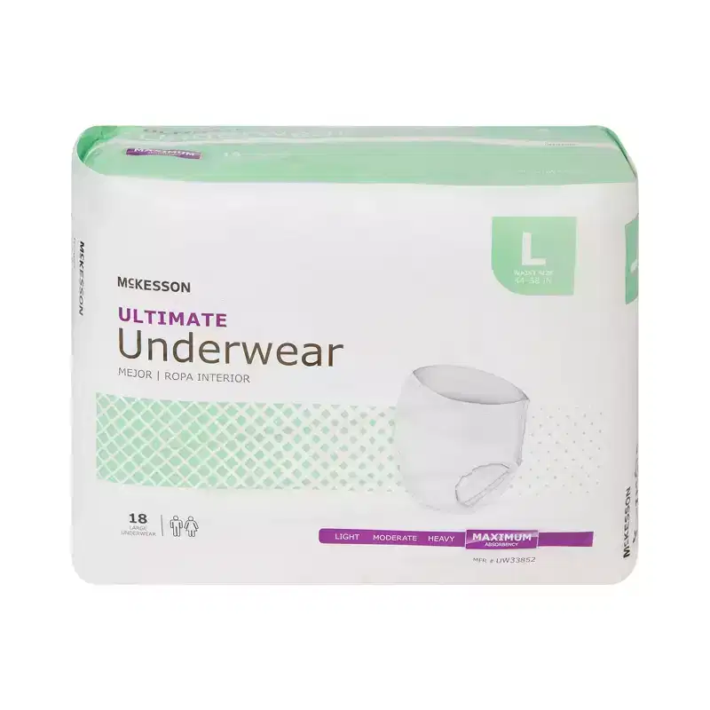McKesson Ultimate Incontinence Underwear, Maximum Absorbency, Unisex, Large