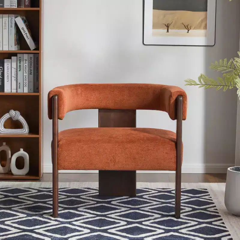 Christopher Knight Home Noah Modern Rubberwood Upholstered Accent Arm Chair